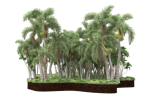 Realistic forest isolated on transparent background. 3d rendering - illustration png