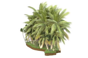 Realistic forest isolated on transparent background. 3d rendering - illustration png