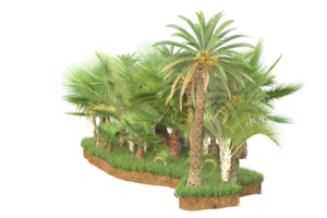 Realistic forest isolated on transparent background. 3d rendering - illustration png
