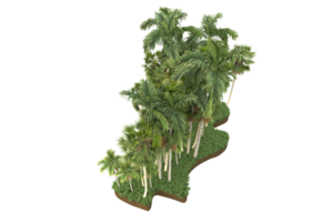 floresta realista isolada em fundo transparente. renderização 3D - ilustração png