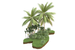 Realistic forest isolated on transparent background. 3d rendering - illustration png