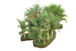 Realistic forest isolated on transparent background. 3d rendering - illustration png