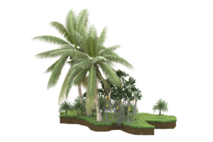 floresta realista isolada em fundo transparente. renderização 3D - ilustração png