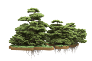 Realistic forest isolated on transparent background. 3d rendering - illustration png