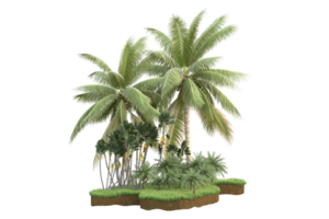 Realistic forest isolated on transparent background. 3d rendering - illustration png