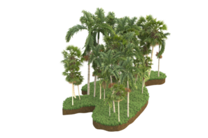 Realistic forest isolated on transparent background. 3d rendering - illustration png