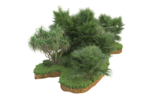 Realistic forest isolated on transparent background. 3d rendering - illustration png
