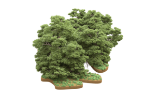 Realistic forest isolated on transparent background. 3d rendering - illustration png