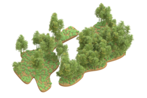 realistico foresta isolato su trasparente sfondo. 3d interpretazione - illustrazione png