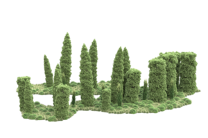 Realistic forest isolated on transparent background. 3d rendering - illustration png