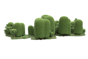 Realistic forest isolated on transparent background. 3d rendering - illustration png