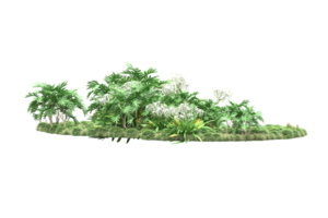 Realistic forest isolated on transparent background. 3d rendering - illustration png