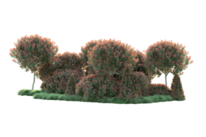 Realistic forest isolated on transparent background. 3d rendering - illustration png