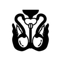 Testicle Nerve icon in vector. Logotype vector