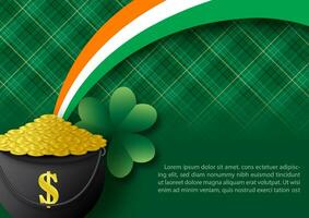 Greeting card of Saint Patrick's Day in vector and illustration design.