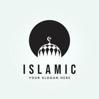 mosque logo, muslim logo vector illustration design graphic , vintage logo