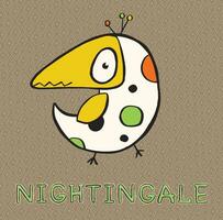 design of bird and nightingale logo. Collection of bird and small vector  for stock