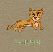 diseño linda jaguar. pequeño para existencias. vector ilustración