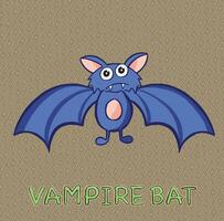 Cartoon bat Halloween quality illustration. Vector