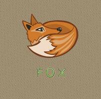 cute cartoon foxes. Isolated illustration. Vector illustration