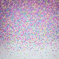 AI generated The foil metalic sparkle confetti scattered across a clean white background photo