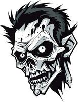 zombi mascota avatar vector representación muertos vivientes mascota zombi personaje diseño