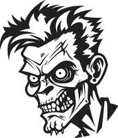 Zombie Spirit Mascot Vector Illustration Malevolent Zombie Mascot Vector Design