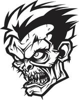 Decayed Mascot Zombie Vector Icon Zombie Character Mascot Vector Representation