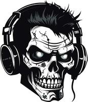 Ethereal DJ Master Vector Design Zombie DJ Spinoff Vector Icon