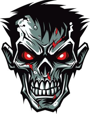 Eerie Ally Zombie Mascot Vector Zombie Buddy Mascot Vector Design