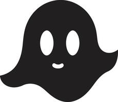 Enchanting Apparition Cute Ghost Icon Spectral Sweetheart Black Ghost Vector