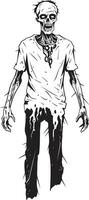 Zombie Revival Pose Full Body Zombie Design Spectral Corporeal Form Zombie Impression vector