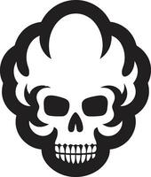 Obsidian Omen Cloud Shaped Skull Vector Emblem Nimbus Nocturne Black Logo with Skull in Cloud