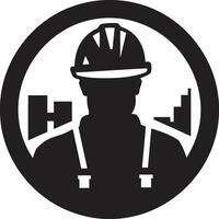 Workers Emblem Vector Construction Constructing Champion Worker Vector