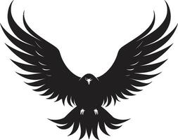 Noble Predator Emblem Vector Eagle Design Fierce Raptor Majesty Black Vector Eagle