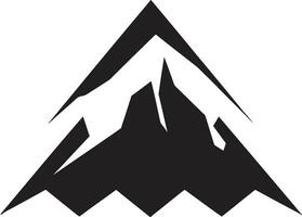 Epic Pyre Volcano Mountain in Bold Black Design Lava Luminescence Black Icon for Volcanic Power vector