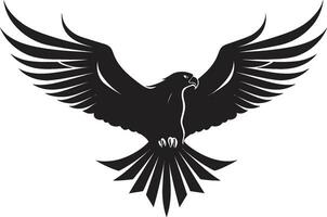 Aerial Majesty Black Eagle Icon Dynamic Eagle Silhouette Vector Eagle