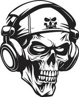 Zombie Beatsmith Hip Hop Style Vector Zombie Lyricism Hip Hop Vector Icon