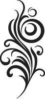 Intricate Calligraphic Vector Artwork Sophisticated Decorative Vector Icon