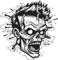 Zombies Rebellion Vector Design Zombies Frantic Image Crazy Skull