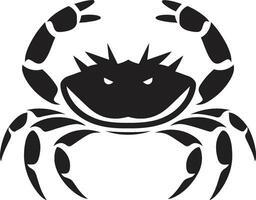 Crustacean Crest Vector Crab Design Pincer Protector Crab Vector Icon