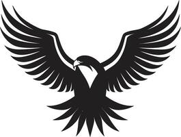 elegante cazador emblema vector águila depredador majestad negro águila vector