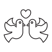 Couple love bird icon transparent background png