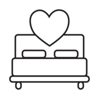 Liebe Bett Symbol transparent Hintergrund png