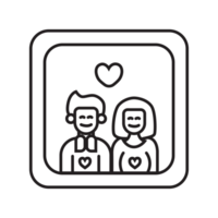 Couple photo icon transparent background png