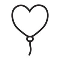 Love balloon icon transparent background png