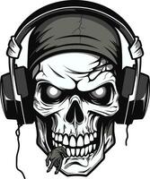 Zombie Lyricism Unleashed Hip Hop Vector Icon Spectral Rhyme Scheme Zombie Hip Hop Design