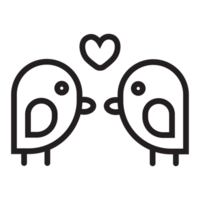 couple l'amour oiseau icône transparent Contexte png