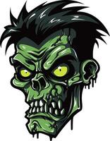 Zombie Comrade Mascot Vector Design Ghastly Guide Zombie Mascot Icon