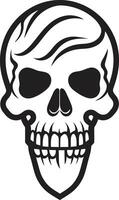 Icy Intrigue Ice Cream Cone Skull Logo Vector Cone of Cryptic Chills Black Skull Insignia